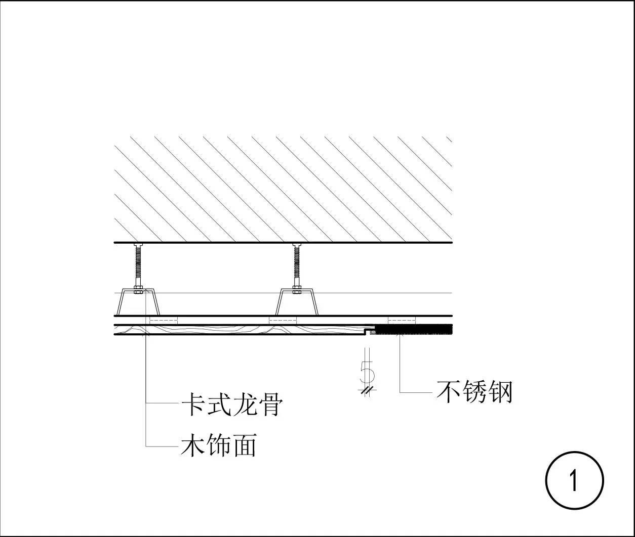 用专业干挂件干挂 4.卡式龙骨调平基层 c.完成面处理 1.