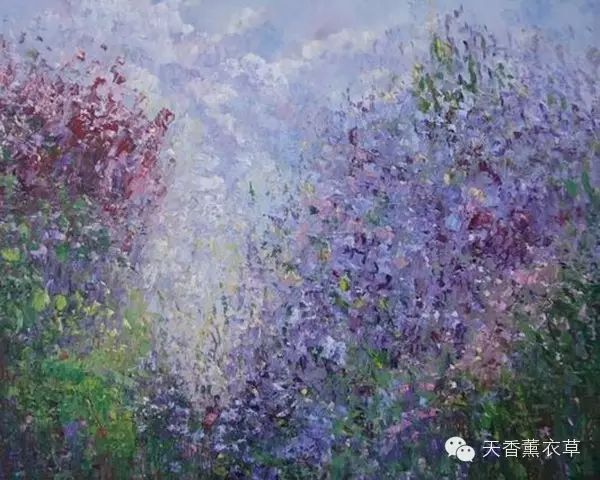 油画画家笔下摇曳生姿的"薰衣草"