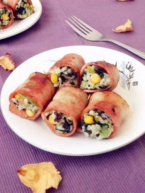 食材条状培根