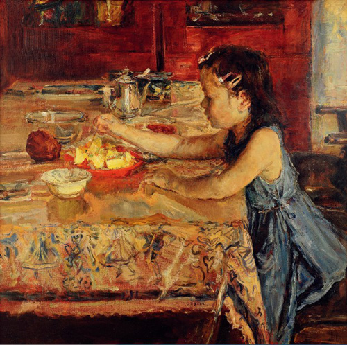 崔小冬 女儿 油彩画布 