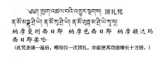 弟子问:我们每天早上顶礼时念诵的顶礼咒是什么