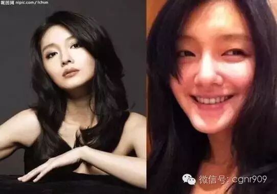 伊能静孙俪张靓颖...化妆前后对比hold不住,明星素颜变大妈