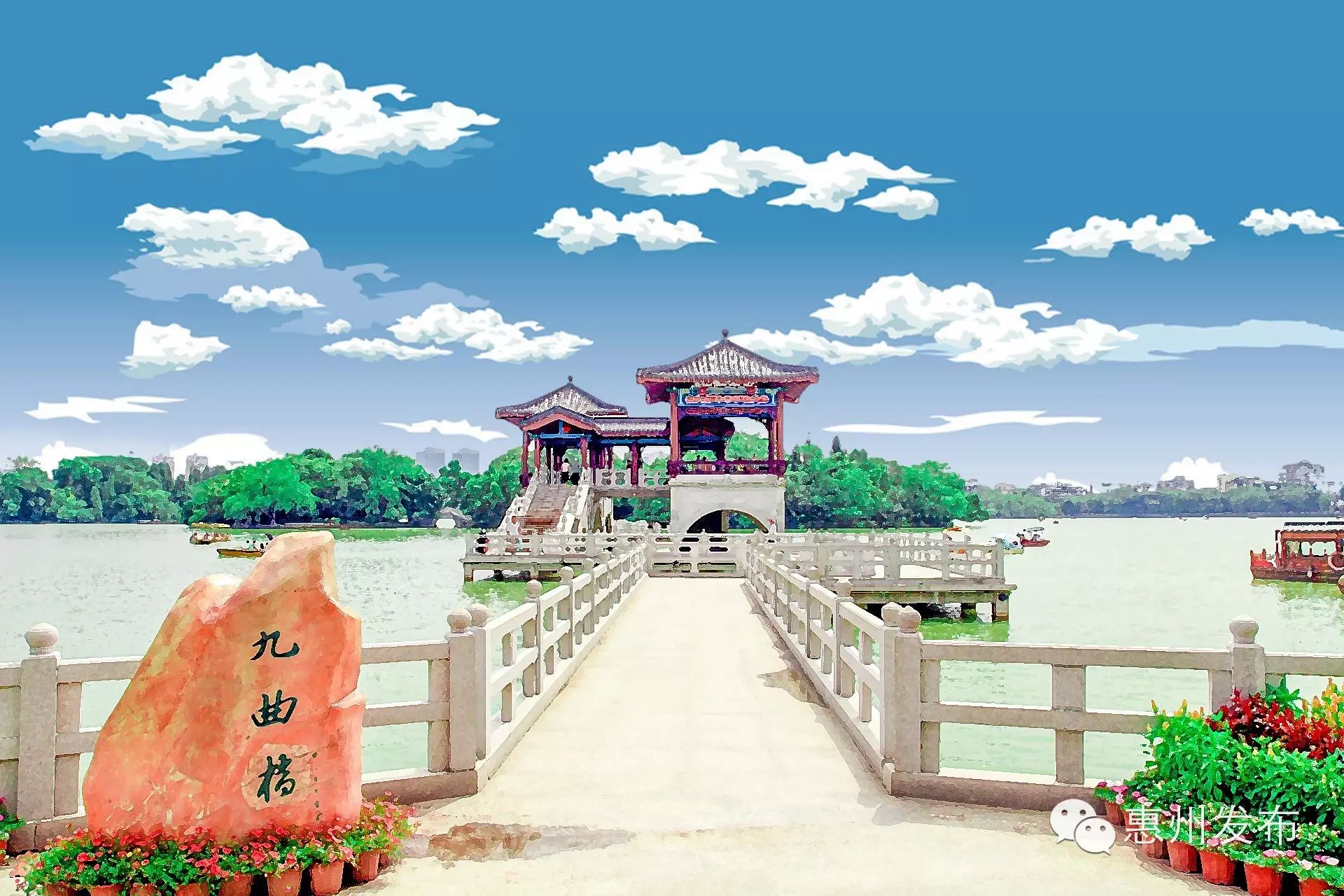 把惠州风景画进漫画里,直接就美呆啦!