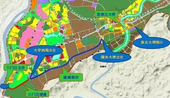 雒容至东泉一级公路,总投资134000万元,起于新柳大道,向北途径洛埠镇