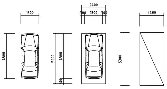 b,单车位面积设计的结论: 1.