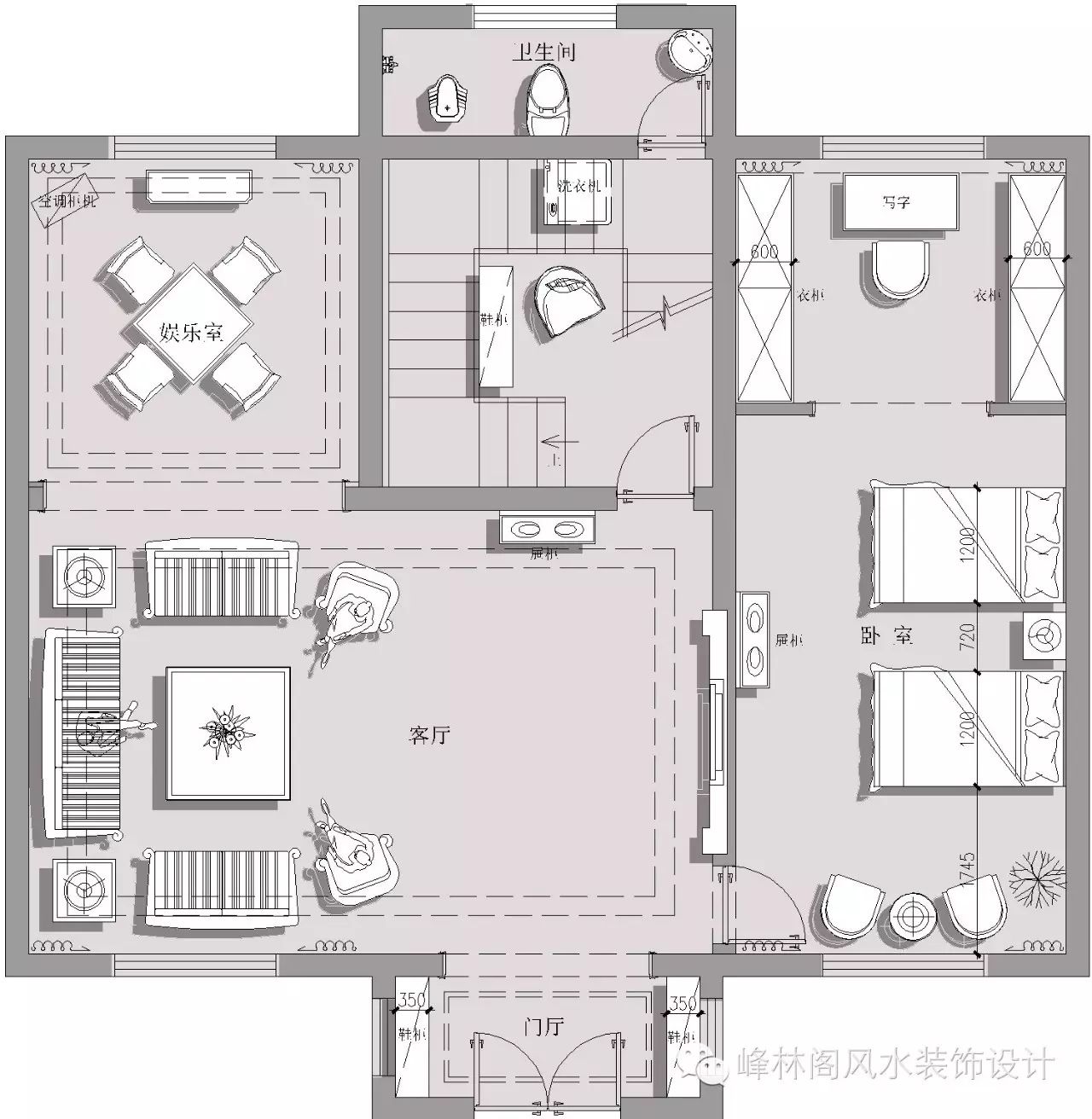 乡村二层自建房室内装饰设计赏析—简欧 美式!【峰林阁精装】