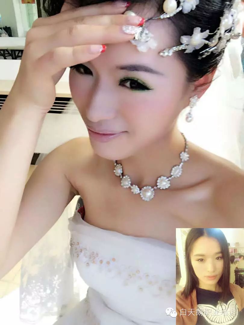 白天鹅学校彩妆课堂妆面欣赏