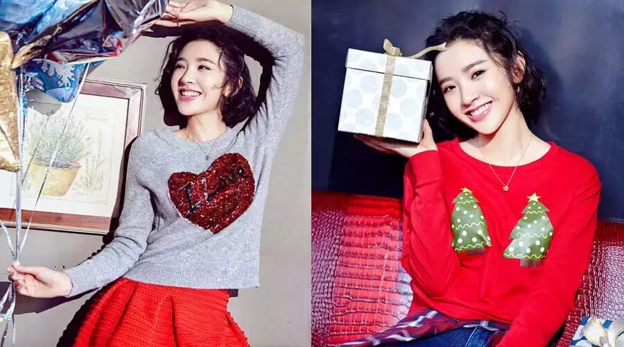 唐艺昕教你抓住节日“一抹红”