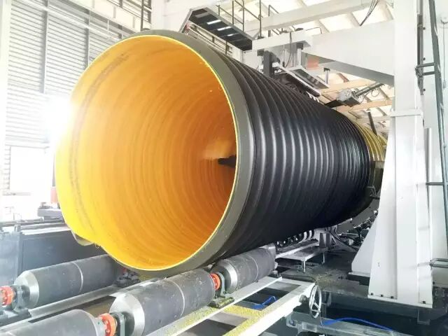国润新材DN2000～DN3000大口径钢带增强PE螺旋波纹管已投产