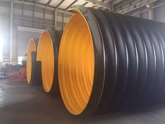 国润新材DN2000～DN3000大口径钢带增强PE螺旋波纹管已投产