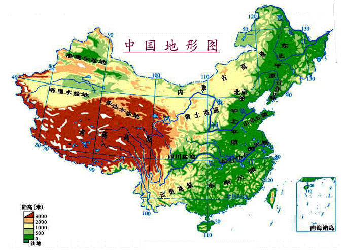 记住我国主要的山脉,四大高原,四大平原,三大平原,三大丘陵的分布