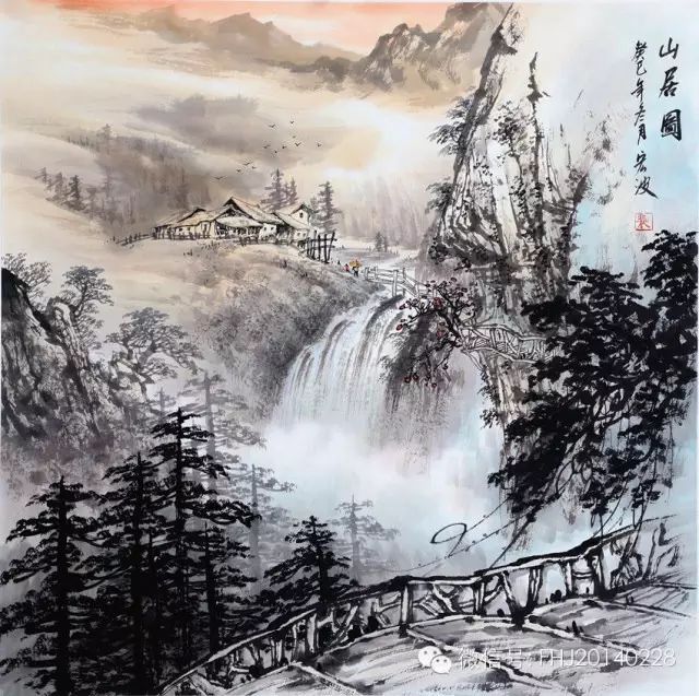 简称"山水".中国画的一种.描写山川自然景色为主体的绘画.