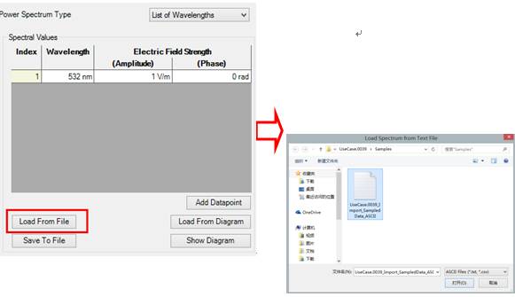 VirtualLab运用：将测量光谱数据导入到光源的图3