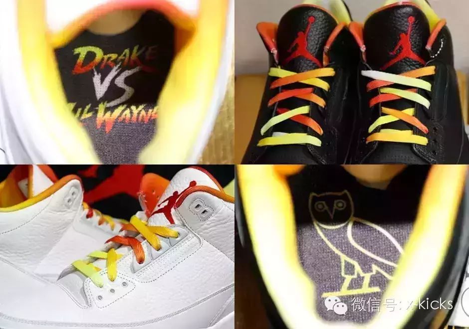 Lil Wayne x Drake Air Jordan 3实物细赏