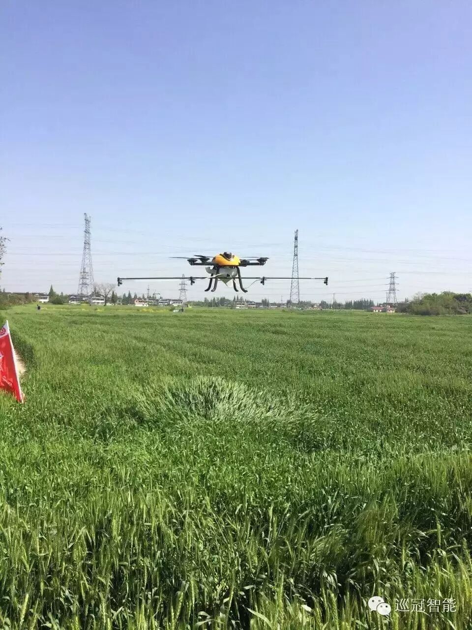 巡冠智能張家港植保飛防作業(yè) 