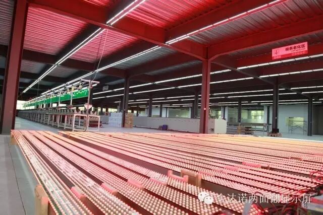 四川卫视报道金达诺两面翻显示屏正式在绵阳投产下线