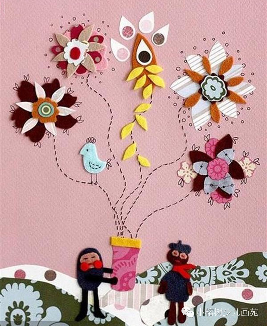 终极妙 精美用布贴画图片作品