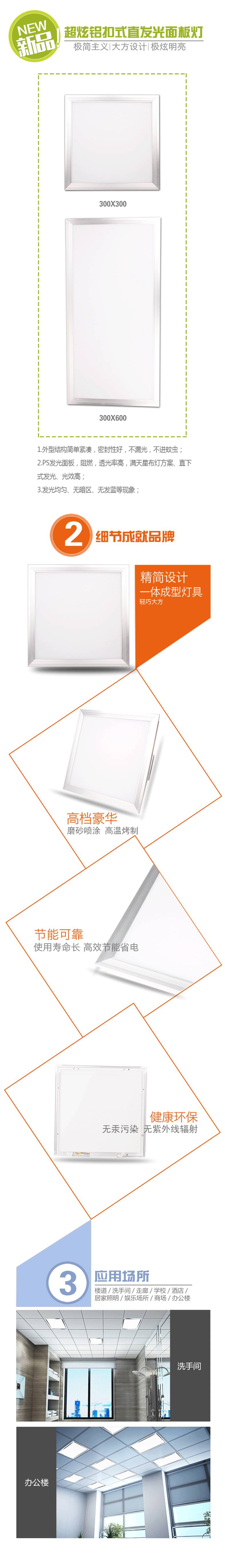 新品｜超炫铝扣式直发光面板灯