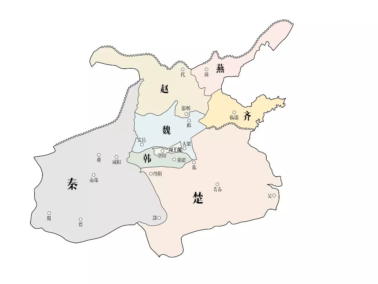 战国末期态势图(公元前260年)