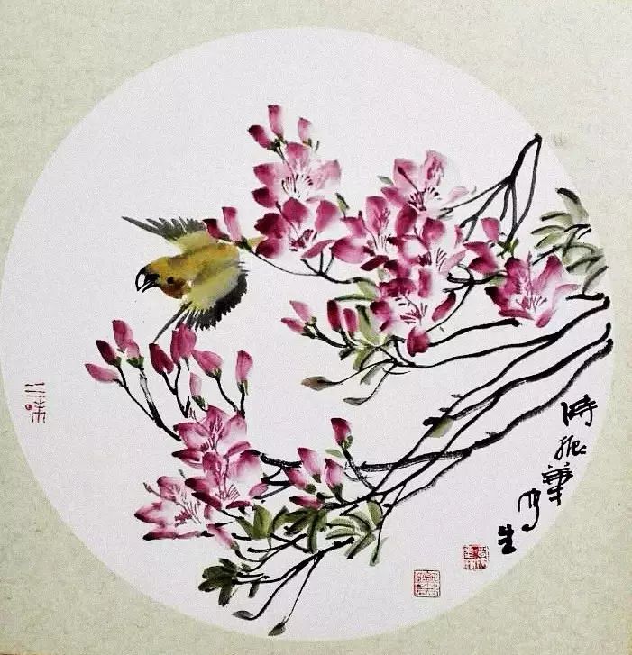 时老师不仅山水画登峰造极, 花鸟画造诣也是高屋建瓴.