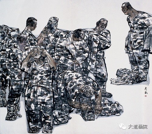 军旅画家李振画作欣赏