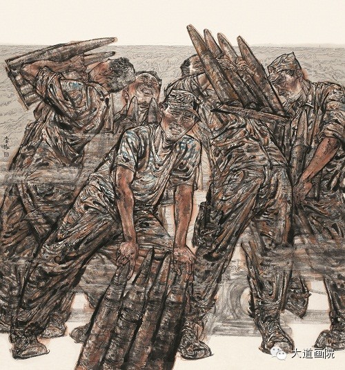 军旅画家李振画作欣赏