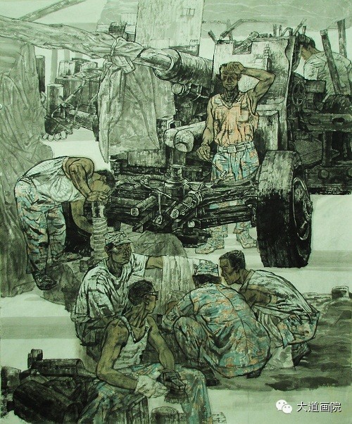 军旅画家李振画作欣赏