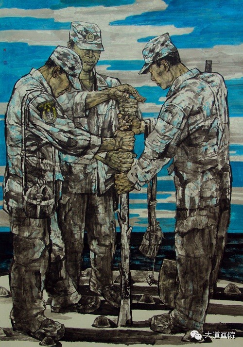 军旅画家李振画作欣赏