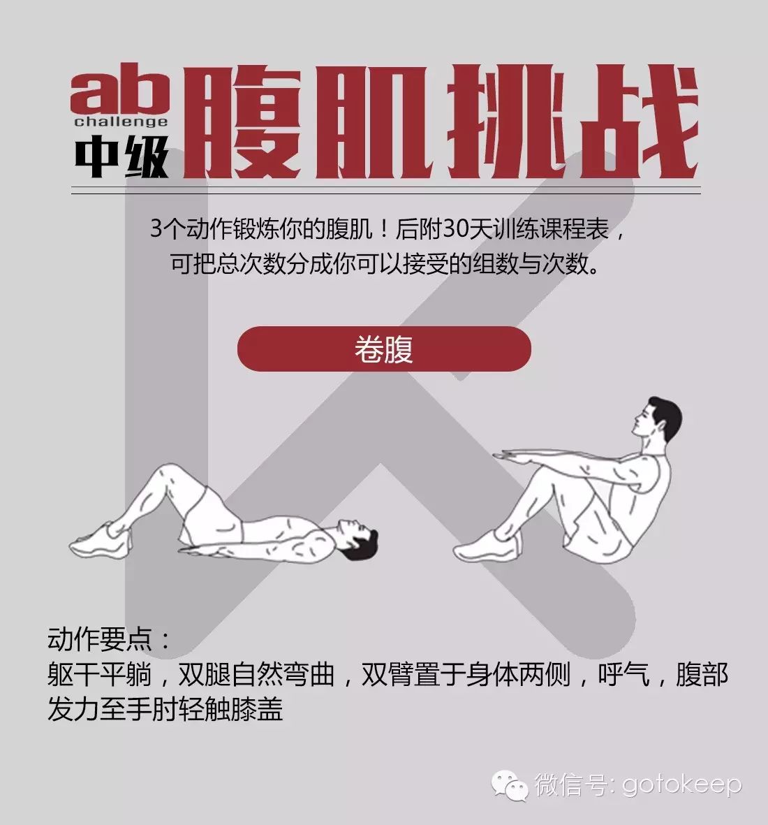 【虐腹课程表】如何循序渐进地虐出马甲线和六块腹肌?