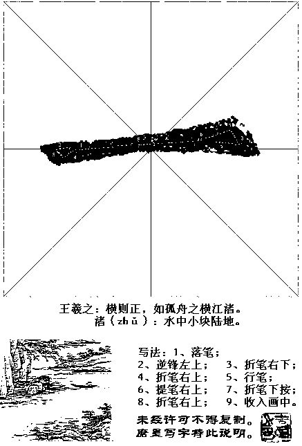 书画家影像网推荐毛笔初学之横与竖的写法