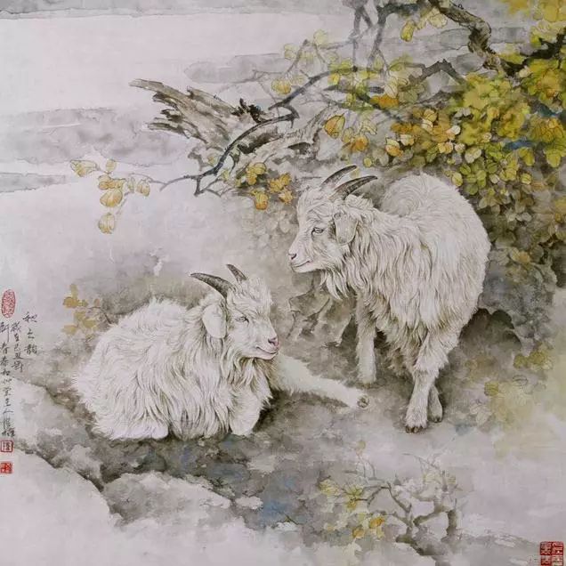 工笔羊