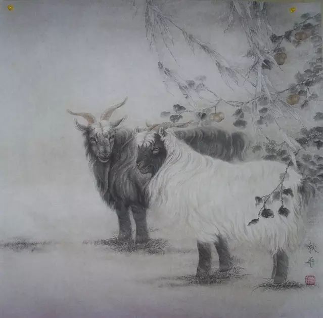 工笔羊
