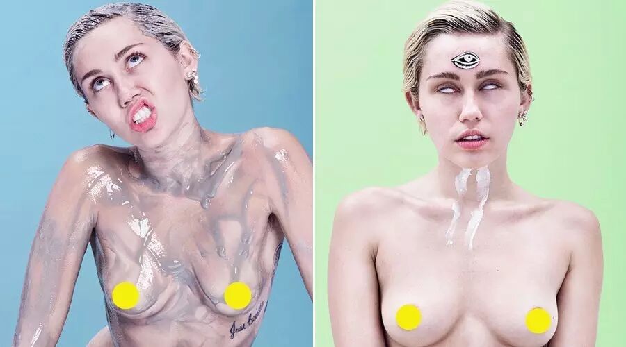 看腻了  Miley Cyrus又全裸 各种恶搞无下限