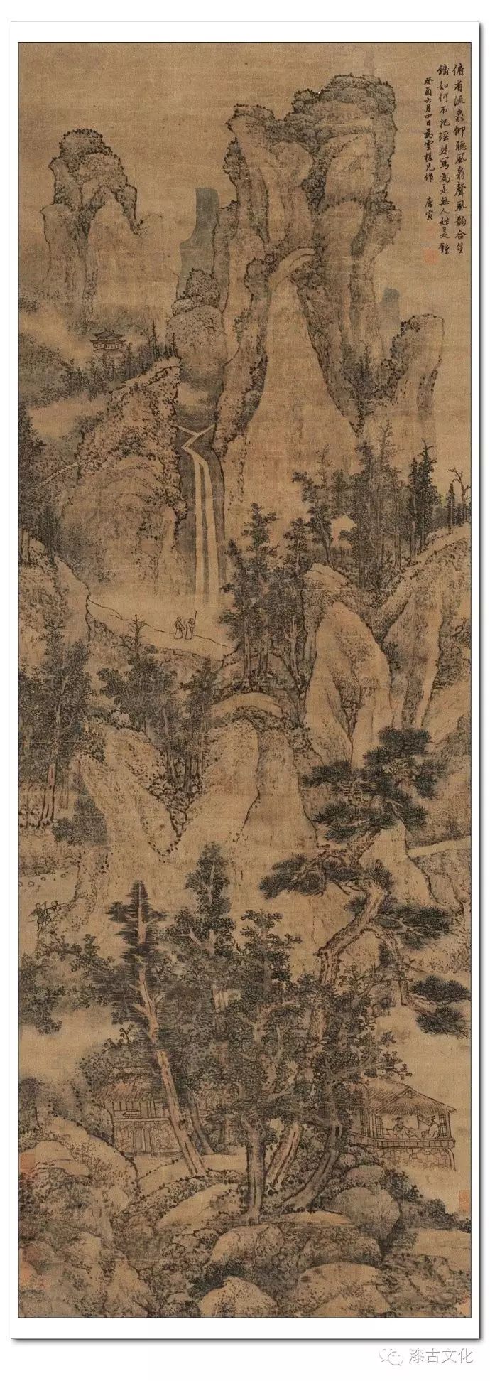 正如唐寅题画诗中所言,本画中并没有出现古琴的身影,然而却有"此时无