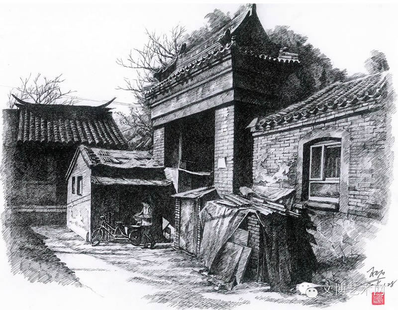 [转载]30张超漂亮的钢笔画，再现失去的北京胡同！