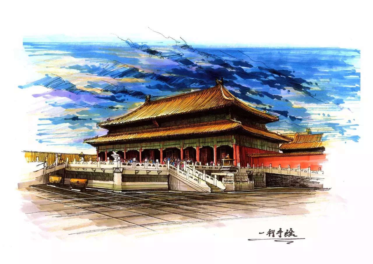 资料网 公众号文章 >> 正文  最近画的北京的一些手绘图,刚画完就听说