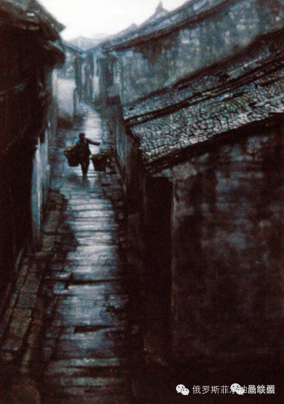 陳逸飛的油畫作品-水鄉風景| www.wenxuecity.com