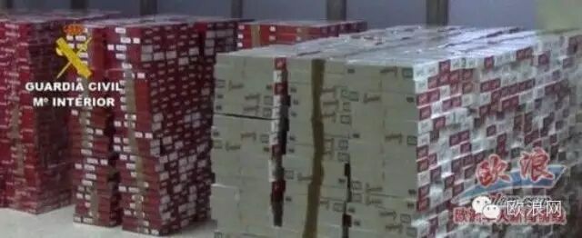 瓦伦西亚警方缴获八千盒走私烟 一中国人涉案被捕