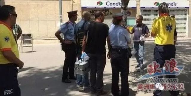 巴塞罗那武装劫匪抢劫运钞车 与武装警卫交火