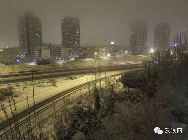 西班牙迎来今年入冬以来的第一场大范围降雪