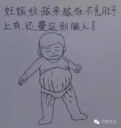 【启翔教育】辛苦而幸福!网友手绘老婆怀孕过程,满满都是爱!-怀孕期