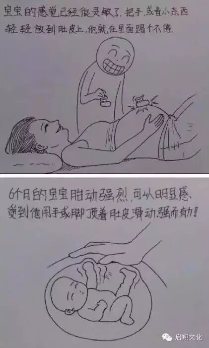 【启翔教育】辛苦而幸福!网友手绘老婆怀孕过程,满满都是爱!-怀孕期