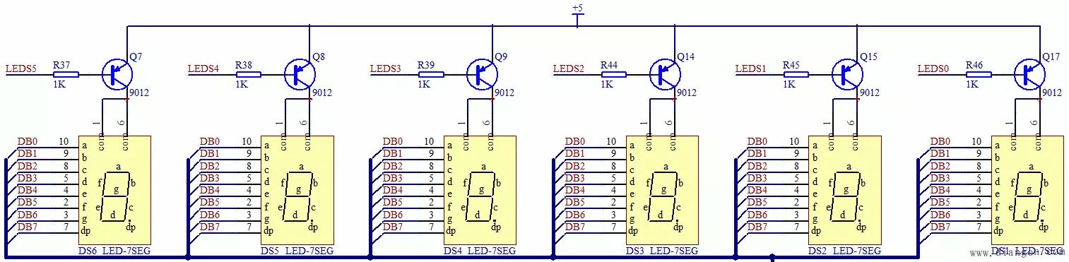 蛣2共阳数码管电路