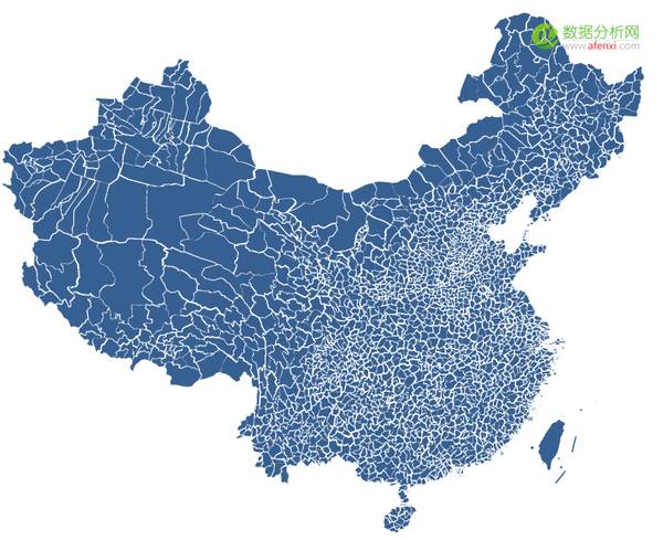 同样方法制作县级地图