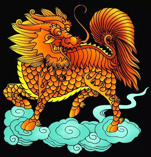 1【麒麟】中国传统文化中最吉祥的神兽,雄性称麒,雌性称麟,简称"麟".