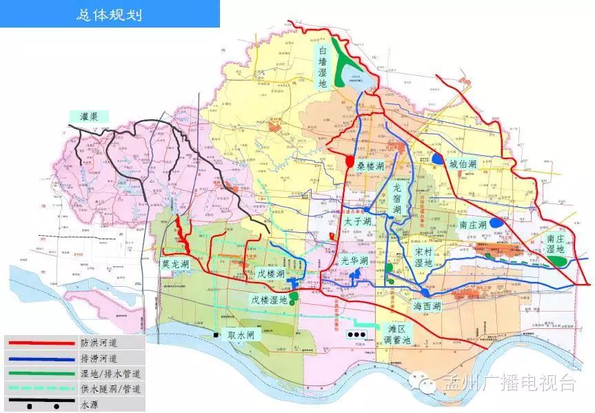 孟州市环城水系规划图