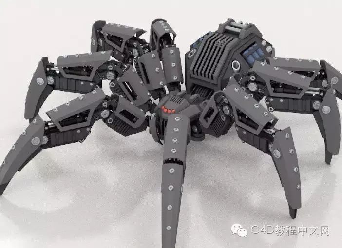[视频教程] c4d科幻机械蜘蛛建模
