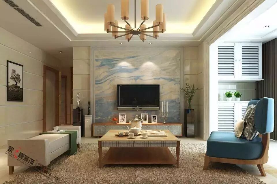 ...设计案例赏析】清水湾 新中式风格 设计师:李健老师