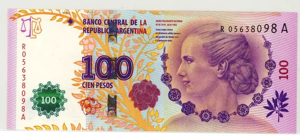 阿根廷100比索  贝隆夫人