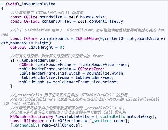 UITableView的Cell复用原理和源码分析